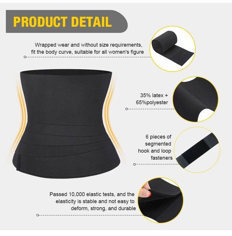 Waist Trimmer Belt for Sweat Fat Burning and Fitness Support